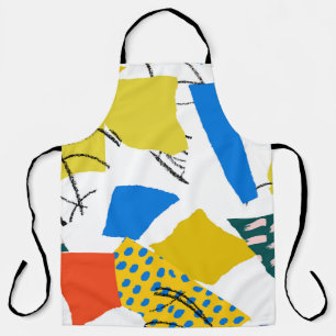 Modern Abstract Patroon met Vormen. Schort