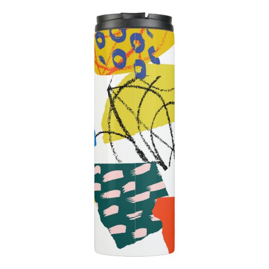 Modern Abstract Patroon met Vormen. Thermosbeker (Achterkant)