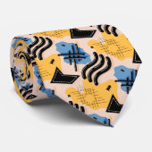 Modern Abstract patroon Stropdas (Opgerold)