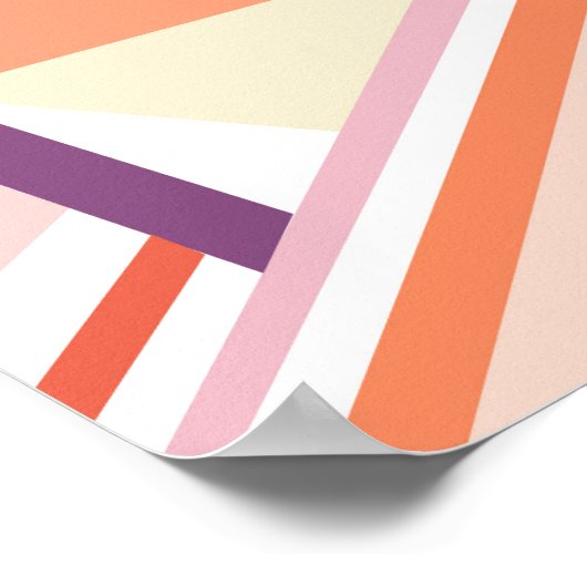 Modern abstract patroon van roze koraal poster (Hoek)