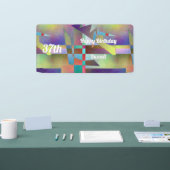 Modern Abstract Patroon Verjaardagsviering Spandoek (Beurs)