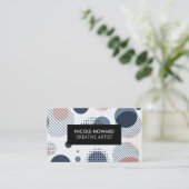 Modern Abstract Patroon Zwart Frame Visitekaartje (Staand voorkant)