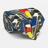 Modern abstract patroonontwerp 1197 - Mannen Strop Stropdas (Opgerold)