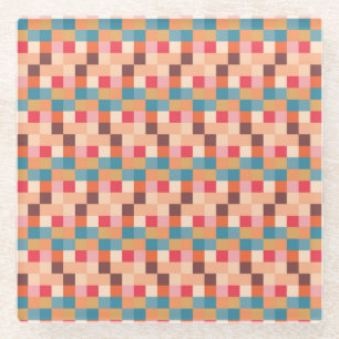 Modern Abstract patroonontwerp Glazen Onderzetter