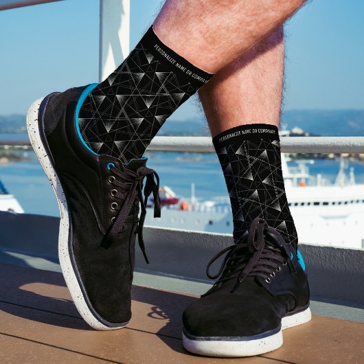 Modern Abstract patroonontwerp zwart, wit Sokken