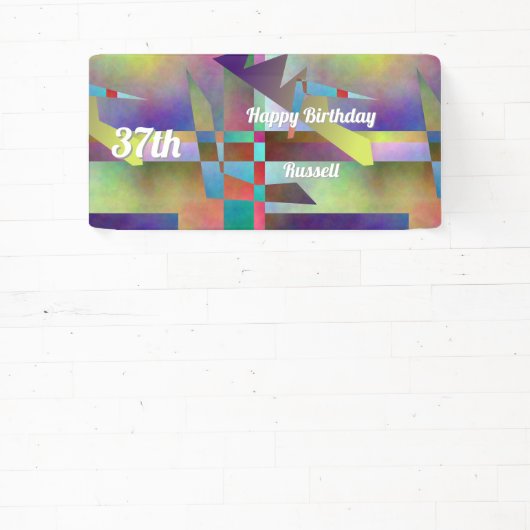 Modern Abstract Pattern Birthday Celebration Spandoek (Insitu)