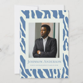 Modern abstract Pattern graduation announcement  Kaart
