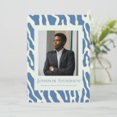 Modern abstract Pattern graduation announcement  Kaart (Staand voorkant)