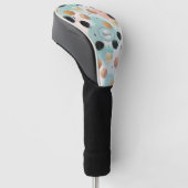 Modern Abstract penseelstreek & Polka Dot Pattern Golfheadcover (Schuin)