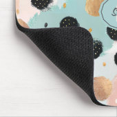 Modern Abstract penseelstreek & Polka Dot Pattern Muismat (Hoek)