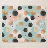 Modern Abstract penseelstreek & Polka Dot Pattern Sherpa Deken (Voorkant (horizontaal))