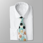 Modern Abstract penseelstreek & Polka Dot Pattern Stropdas (Gebonden)