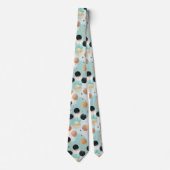 Modern Abstract penseelstreek & Polka Dot Pattern Stropdas (Voorkant)
