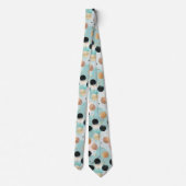 Modern Abstract penseelstreek & Polka Dot Pattern Stropdas (Achterkant)