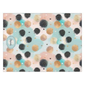 Modern Abstract penseelstreek & Polka Dot Pattern Tafelkleed (Voorkant (Horizontaal))