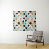 Modern Abstract penseelstreek & Polka Dot Pattern Wandkleed (In Situ (horizontaal))
