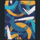 Modern Abstract penseelstreken blauw Sinaasappel iPad Cover<br><div class="desc">Dit moderne ontwerp heeft een kleurrijk patroon van penseelstreken in blauw,  blauwgroen,  sinaasappel en wit #ipad #ipadcases #hoesjes #electronics #ipadcovers #cool #birthdaygifts #christmasgifts #holidaygifts #gifts</div>