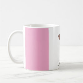 Modern Abstract Pink and White Personalized Coffee Koffiemok