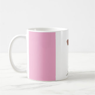 Modern Abstract Pink and White Personalized Coffee Koffiemok