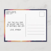 Modern Abstract Planet Happy Nieuwjaar 2023 Briefkaart (Achterkant)