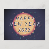 Modern Abstract Planet Happy Nieuwjaar 2023 Briefkaart (Voorkant)