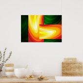 Modern Abstract Poster - Digitale kunst (Keuken)