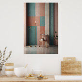 Modern Abstract Poster | geometrische minimale pas (Keuken)