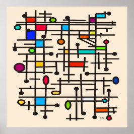 Modern Abstract Poster uit de middeleeuwen #49