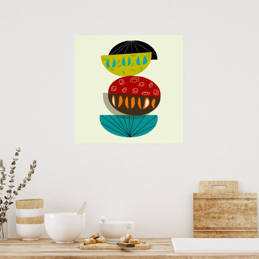 Modern Abstract Poster uit de middeleeuwen #56 (Keuken)