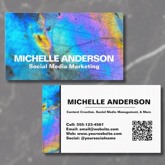Modern Abstract Professioneel Kleurrijk Visitekaartje