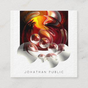Modern Abstract professioneel kunstwerk Thick Luxu Vierkante Visitekaartje