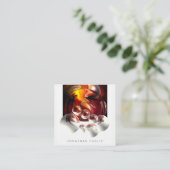 Modern Abstract professioneel kunstwerk Thick Luxu Vierkante Visitekaartje (Staand voorkant)
