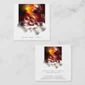 Modern Abstract professioneel kunstwerk Thick Luxu Vierkante Visitekaartje (Voorkant / Achterkant)