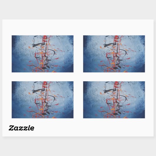 Modern Abstract Rechthoekige Sticker (Vel)