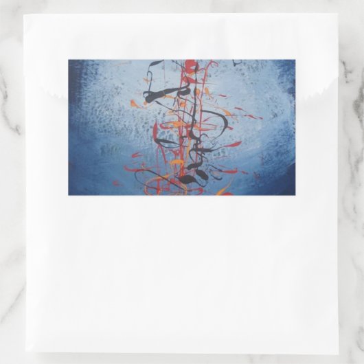 Modern Abstract Rechthoekige Sticker (Tas)