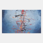 Modern Abstract Rechthoekige Sticker (Voorkant)