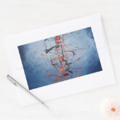 Modern Abstract Rechthoekige Sticker (Envelop)