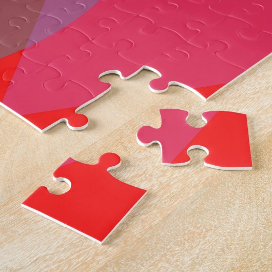 Modern Abstract Red 002 Legpuzzel (Zijkant)