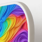 Modern Abstract Regenboog Custom Monogram Pickleball Paddle (Links Detail)