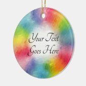 Modern Abstract Regenboog Kleuren Sjabloon Script Keramisch Ornament (Links)