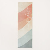 Modern Abstract regenboogmonogram Yogamat (Voorkant)