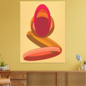 Modern Abstract Ring Harmony and Calm Canvas Afdruk (Insitu (Woonkamer))