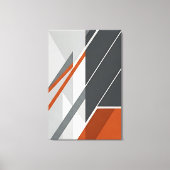 Modern Abstract Roest Oranje Grijs Canvas Afdruk (Voorkant)