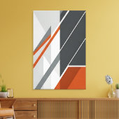 Modern Abstract Roest Oranje Grijs Canvas Afdruk (Insitu (Woonkamer))