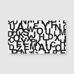 Modern, abstract, rommelig patroon met letters