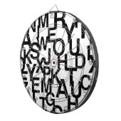 Modern, abstract, rommelig patroon met letters dartbord (Voorkant Rechts)