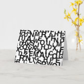 Modern, abstract, rommelig patroon met letters kaart (Gele Bloem)