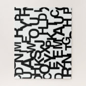 Modern, abstract, rommelig patroon met letters legpuzzel (Verticaal)