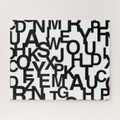 Modern, abstract, rommelig patroon met letters legpuzzel (Horizontaal)