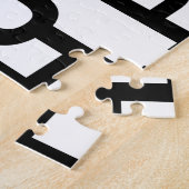 Modern, abstract, rommelig patroon met letters legpuzzel (Zijkant)